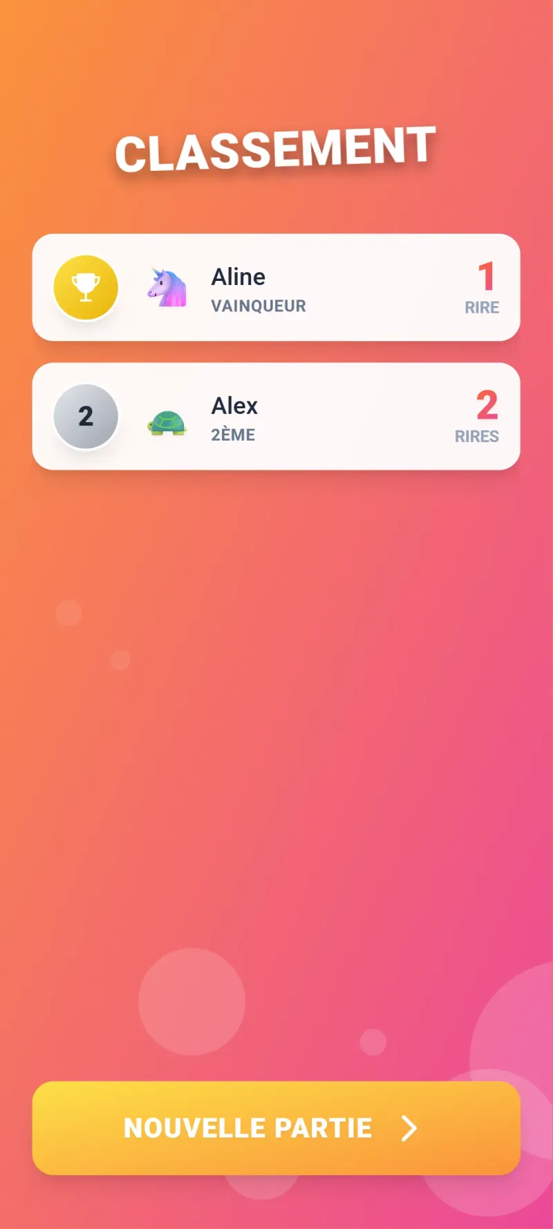 Qui rit perd capture d'écran